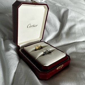 Cartier Gold and Silver Love Ring Duo